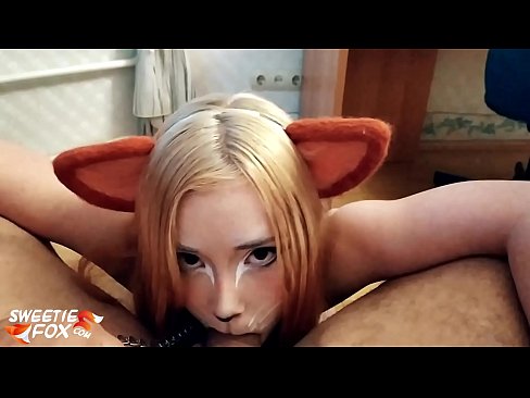 ❤️ Kitsune llyncu dick a cum yn ei cheg ❤️ Fideo ffycin  wrthon ni ️❤